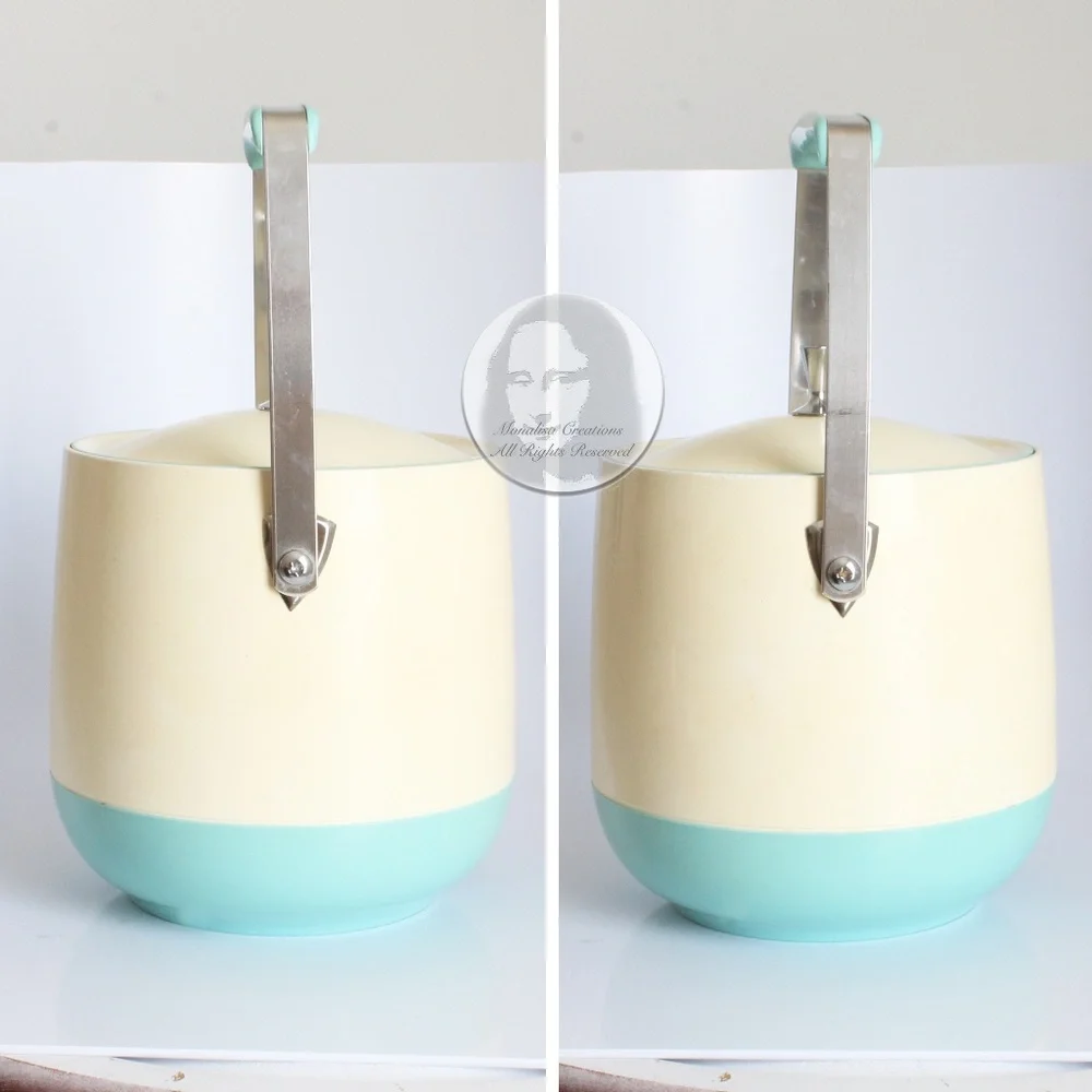 Mid Century Modern Ice Bucket Barware MCM Space Age Vintage 70s Home Decor